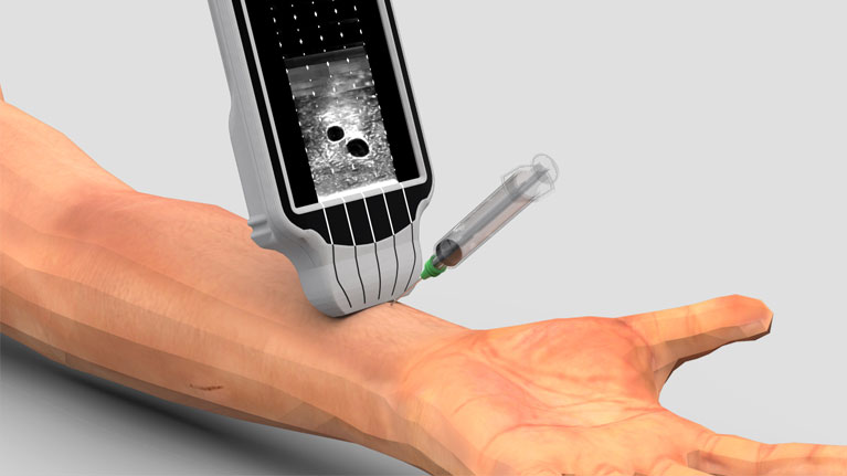 health, medical device, portable ecographer, guided puncture